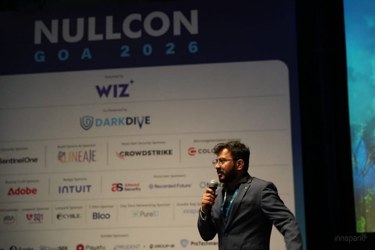 Team_InnSpark's tweet photo. Our masterclass at @nullcon 2026 on "Unauthenticated Pre-Pairing GATT Write Vulnerability" received warm appreciation from dignitaries and distinguished industrial leaders. 
Thank you, Nullcon, for this wonderful opportunity.
#Innspark #NullconGOA2026 #IoT https://t.co/UM9JkomVh8
