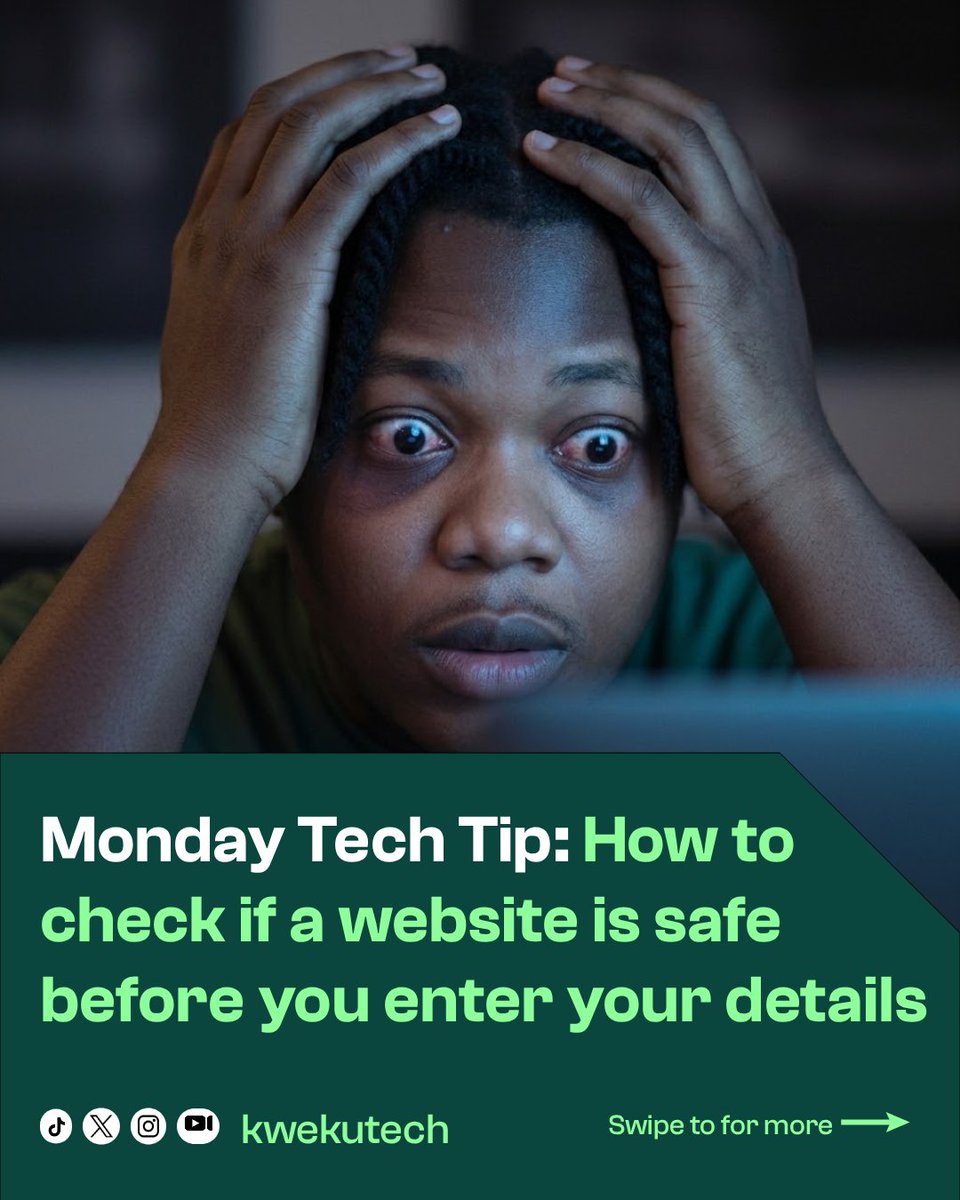 Ghana just got a free masterclass in website security this weekend.

here are 3 things you can check in your browser right now before entering your details anywhere. 🧵

0/3