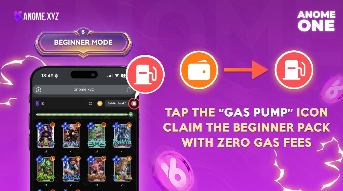 🎁ANOME ONE: Claim Your Free Starter Pack (Worth $30 USD)! 

Want to experience Web3 earnings with zero upfront cost? Just follow the steps below — ANOME covers the gas fees for you. Claim and start battling instantly.  🚀 

How to Claim (4 Simple Steps): 
1️⃣Visit the official