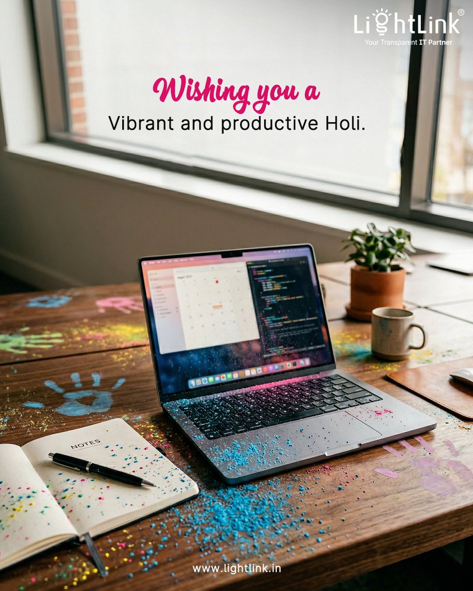 Lightlinkinfo's tweet photo. Wishing you a Vibrant and Productive Holi! 🌈

May your year be filled with innovation and success.
Partner with LightLink today 👉 https://t.co/vl3pQPVFyn

#HappyHoli #ITSolutions #BusinessGrowth https://t.co/D5pGwYnJOF