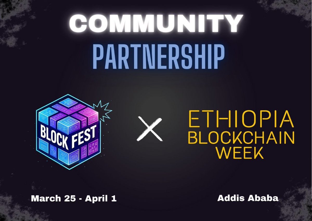 BaDEthiopia's tweet photo. Big news 🔥
Blockfest × Ethiopia Blockchain Week 🤝
Community Partnership for Blockfest Addis Ababa (Mar 25–Apr 1)
Building Ethiopia’s blockchain future together 🇪🇹
👉 https://t.co/5LAZuklQei
More partners dropping soon 👀
#Blockfest #EthiopiaTech #Web3Africa https://t.co/1VkBkxXtUA
