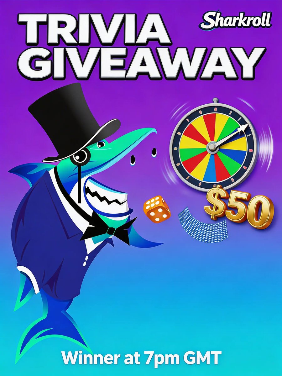 🎡 TRIVIA GIVEAWAY ALERT! 🎡

Test your Sharkroll knowledge and WIN $50 in account credits! 💰

❓ What TWO reward types can you win on our Spin &amp; Win wheel (besides bonuses &amp; free spins)?

✅ Reply with your Sharkroll username + correct answer
🏆 One lucky winner gets $50
