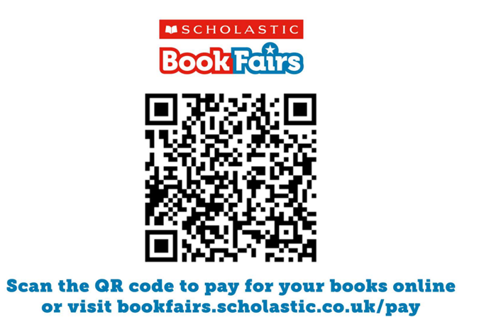 BronteGirls's tweet photo. Hello Parents/Carers! Please Scan the QR code to make a payment for items on your child's Scholastic bookfair Wishlist. #Reading #BooksBooksBooks @Scholastic https://t.co/PZCItqnTUO