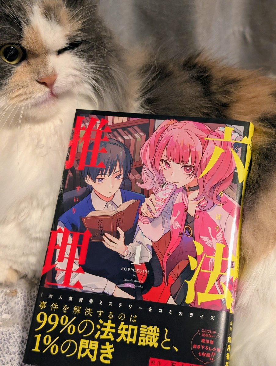 六法推理のコミカライズ１巻が書店に並び始めているみたいです📚⚖️
無法律のドタバタ劇を漫画でもぜひ！