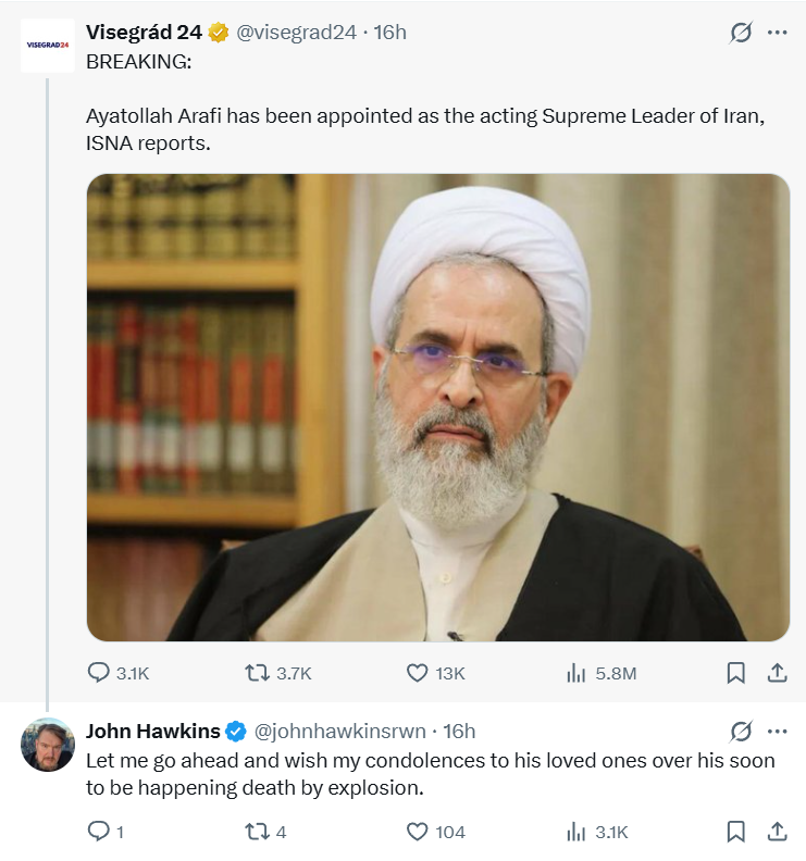 John Hawkins tweet media