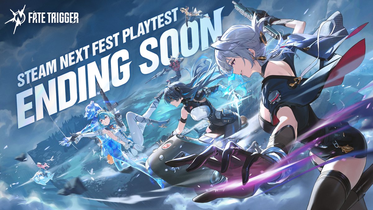 FateTrigger_ID's tweet photo. 📢 Uji Coba Fate Trigger Steam Next Fest Akan Segera Berakhir

Uji Coba Fate Trigger Steam Next Fest akan resmi berakhir pada 3 Maret pukul 10:00 WIB. Pada waktu tersebut, semua server game akan dimatikan, dan data uji coba akan dihapus.

Kampanye NEXT FEST: VANGUARD juga memasuki jam-jam terakhirnya. Jika Anda belum mendapatkan hadiah Early Access, ini adalah kesempatan terakhir Anda! Selesaikan misi sekarang untuk mendapatkan: Icon Charm - Neo Trigger, Eos Parachute - Willpower, dan Loading Permits*3.
Catatan: Hadiah-hadiah ini akan didistribusikan ke akun game Anda masing-masing pada saat peluncuran Early Access resmi.

Terima kasih telah bergabung dalam uji coba Steam Next Fest. Manfaatkan momen-momen terakhir ini dan nikmati keseruan di Airena selagi masih bisa!