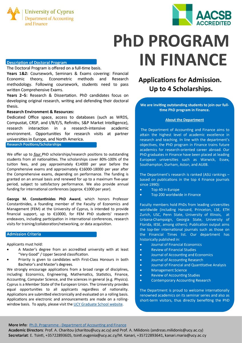 UCY Accounting & Finance Dept. tweet media