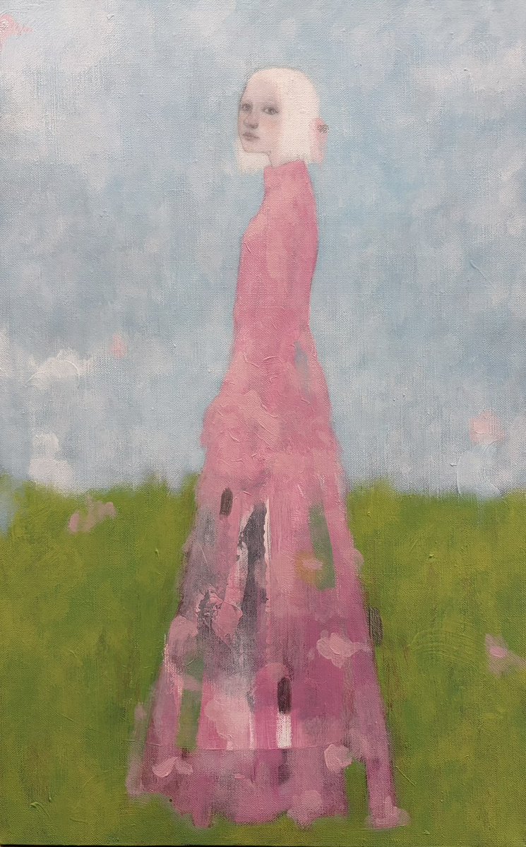 もうひとつの春〉 M10（530×333mm） キャンバス、アクリル絵具 2025