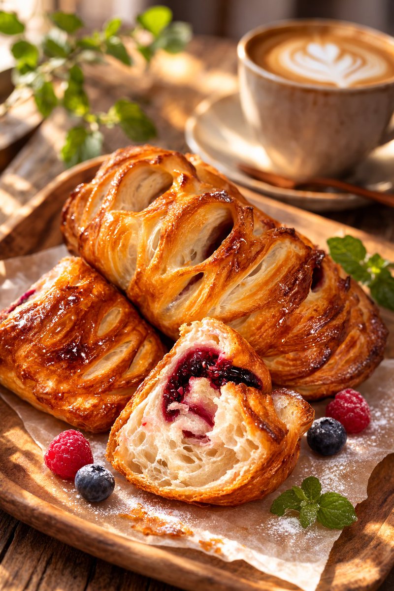 minapan_room's tweet photo. ベリーの残りで作ったデニッシュ🥐

残りベリーを混ぜ込んだよ～ https://t.co/jehxSuR2HT