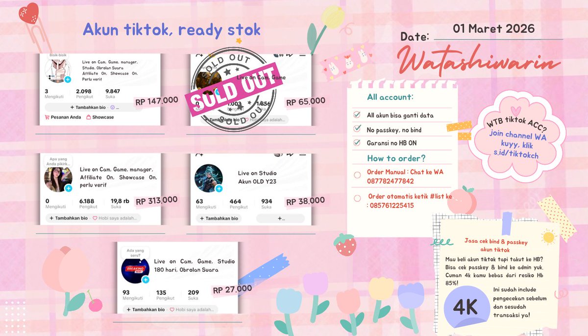 𝐑𝐢𝐧 | Akun Tiktok Acc TT tweet media