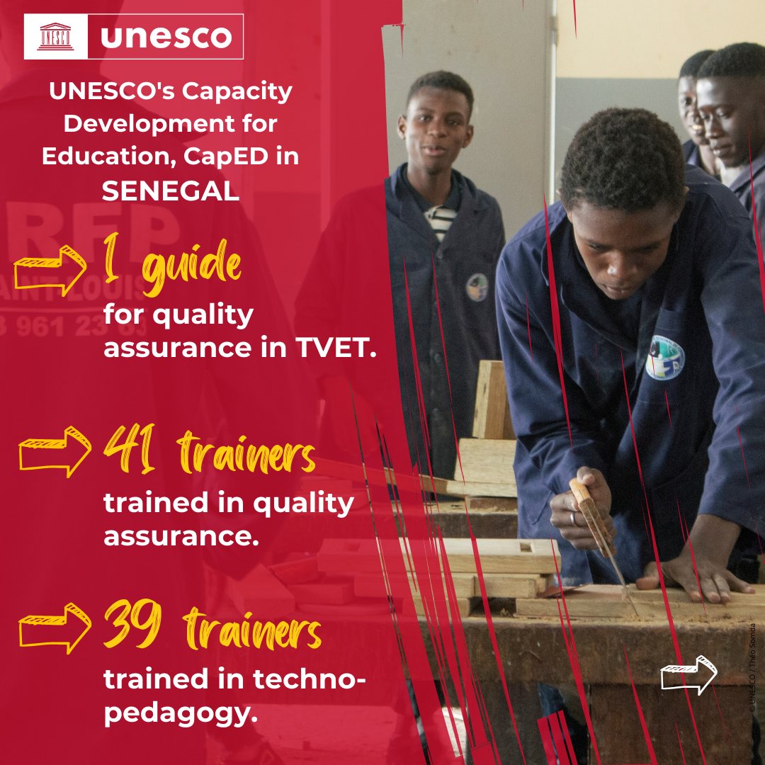 UNESCO_Dakar's tweet photo. #MondayMotivation 
Access to education in your mother tongue is a powerful driver of inclusion and lifelong learning.

In #Senegal, UNESCO’s #CapED is making national languages a practical driver of quality #TVET and the #RightToEducation. https://t.co/RqsabpCxQh