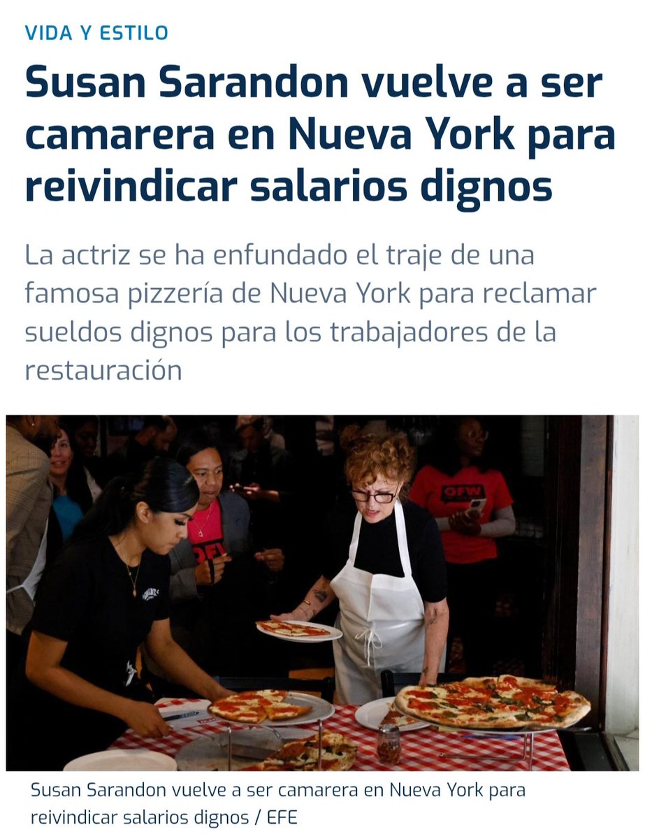 DAGA_9mm's tweet image. Podría ser comida china, española, india... pero Susan Sarandon pone una pizzeria y cuando quiere reivindicar cosas sirve pizzas, pero no vayamos a pensar que tiene nada que ver con #Pizzagate, John Podesta y Ellen Degeneres a pesar de que sus discursos sean idénticos.