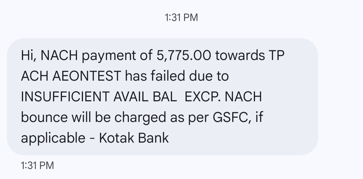 NitinPadwal03's tweet photo. @Aeon Credit Services India Private Limited @Kotak Bank Limited
EMI ₹5,775 paid before due date, yet NACH marked failed &amp; bounce charges warned.
Reverse immediately or I will file complaints with SEBI, RBI Ombudsman &amp; Consumer Forum.
#ConsumerRights #EMIComplaint #NACHFailure https://t.co/aYZzsSBgcB