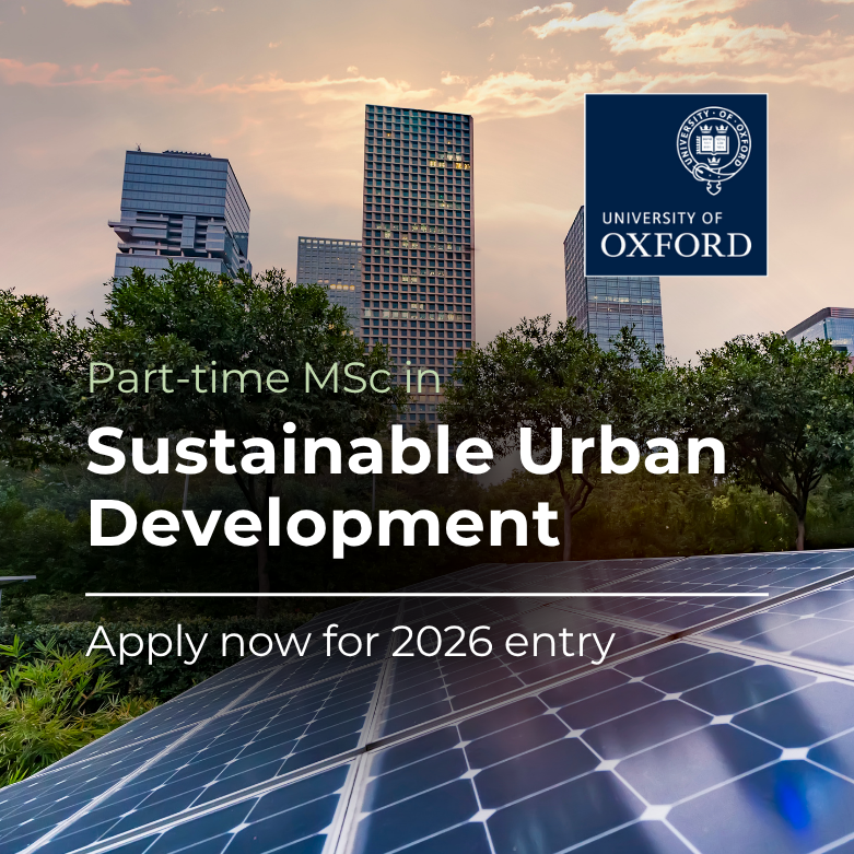 Cities_Today's tweet image. ⏳  Tomorrow the application deadline for Oxford University's MSc in Sustainable Urban Development expires!

Learn more 👉 lifelong-learning.ox.ac.uk/about/msc-in-s… 

@OxLifelongLearn #education #course