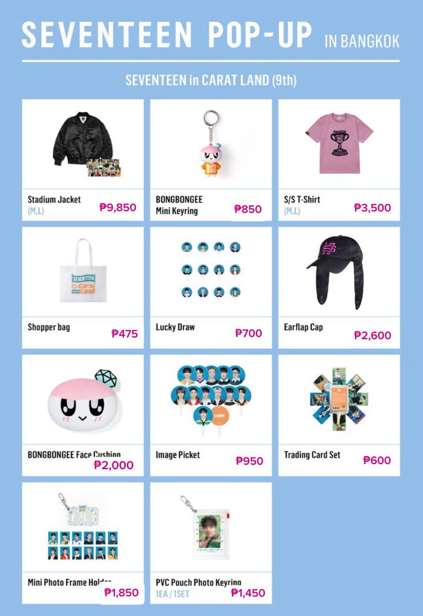 aussiebaefy's tweet photo. SEVENTEEN POP-UP BKK PASABUY

price list for svt popup in bkk!

. 50% dp before buying; rem bal before shipping
. mop: gcash/bdo
. arriving on march 10

i’m also open to buying other items in bkk for you, just dm nalang!
 
t. wts lfb ph right here carat land burstday follow https://t.co/Z4mJQZqjDu