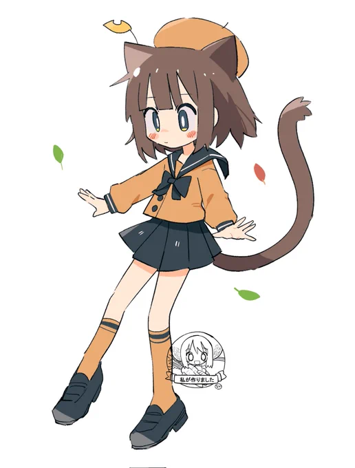 #自分で生み出した一次創作オリジナルキャラを流そう ぱっつんちゃん 季節等によって姿が変わる時があります(過去絵)