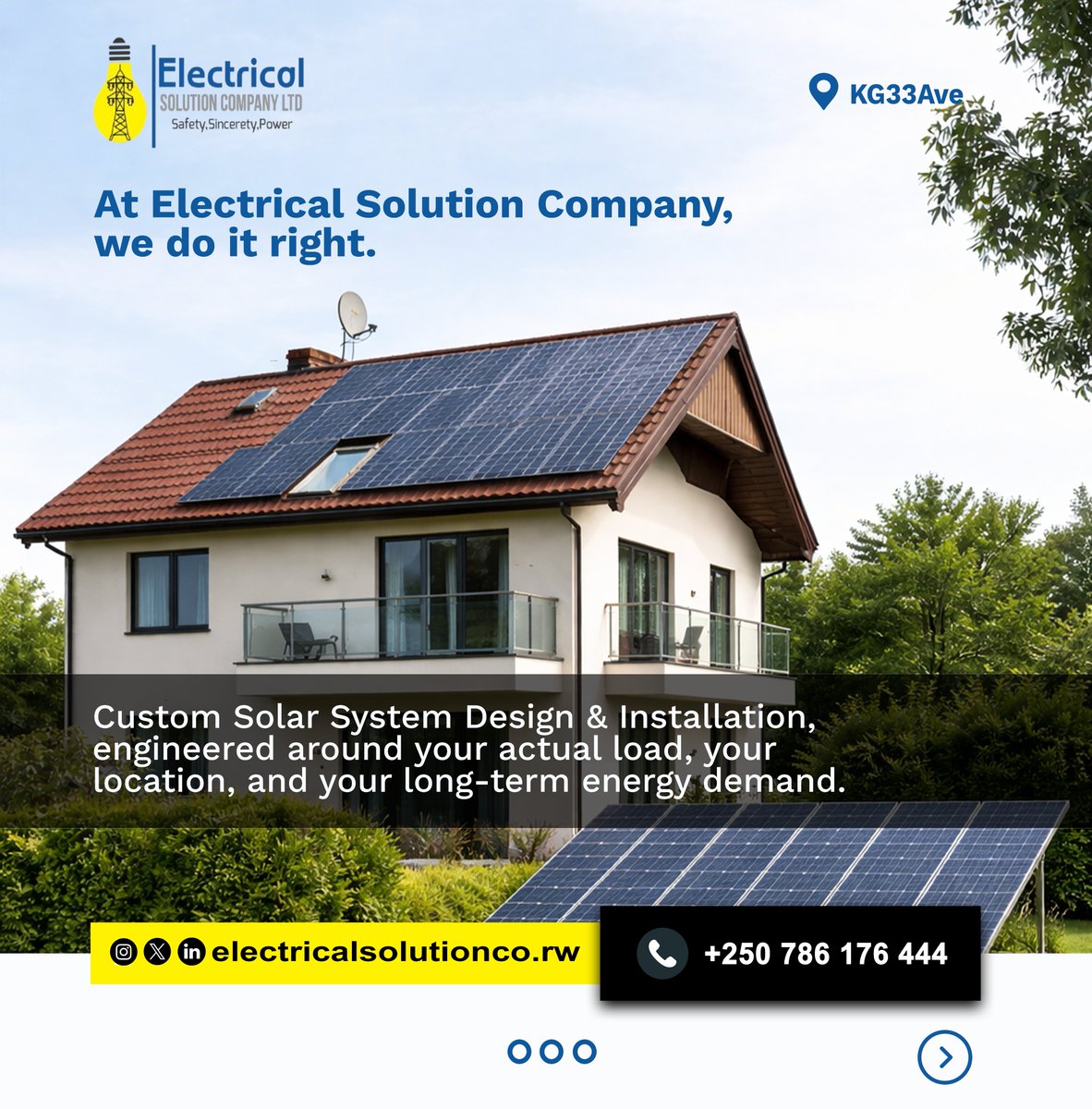 electricalsoltd's tweet photo. Half your electricity bill,  gone. Not because of a trick, but because of proper solar engineering. Rwanda and across Africa, let's get your facility off that bill.
 #SolarEngineering #ElectricalSolutionCompany #RenewableEnergy #SolarInstallation https://t.co/qhhIWPeraI