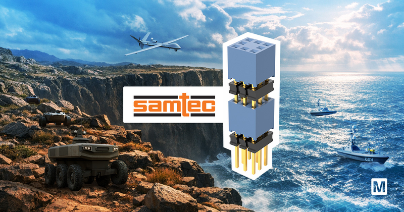 MouserElecEU's tweet image. The Samtec UXV35 #connectors are designed for Uncrewed ground/ air vehicles and more. 

They offer compact, stackable, 9-pin solutions that reduce wiring complexity and support the #seamless integration of third-party components. 🤝 mou.sr/4tV5nCI