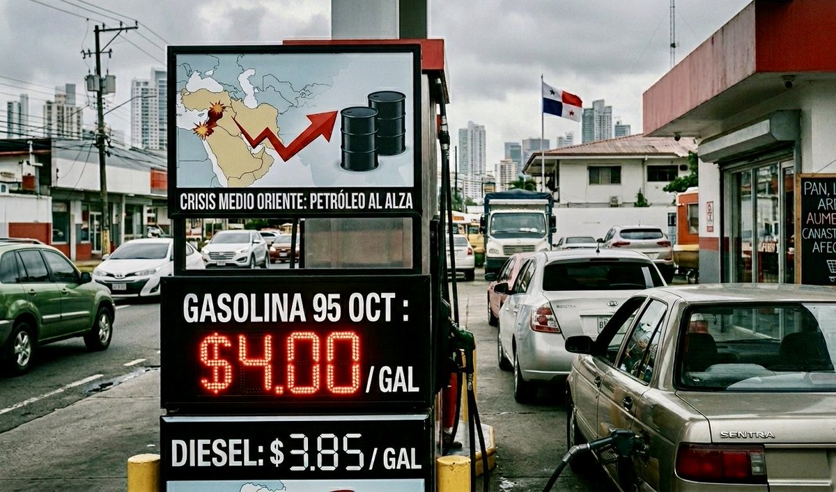 La guerra en Medio Oriente va a disparar el precio del petroleo a nivel global. En Panamá se estima que el galon de gasolina alcanzara los 4 dolares antes de finalizar marzo. Esto provocara un aumento inevitable en el costo general de productos, servicios y el transporte nacional