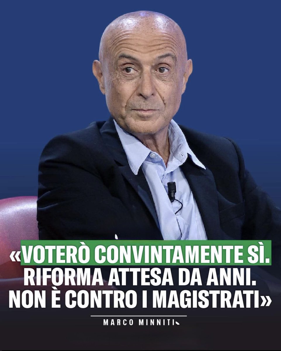 La posizione di #Minniti non mi sorprende. La sua azione politica ha da sempre un retrogusto destrorso.

#ReferendumGiustizia
#IoVotoNO