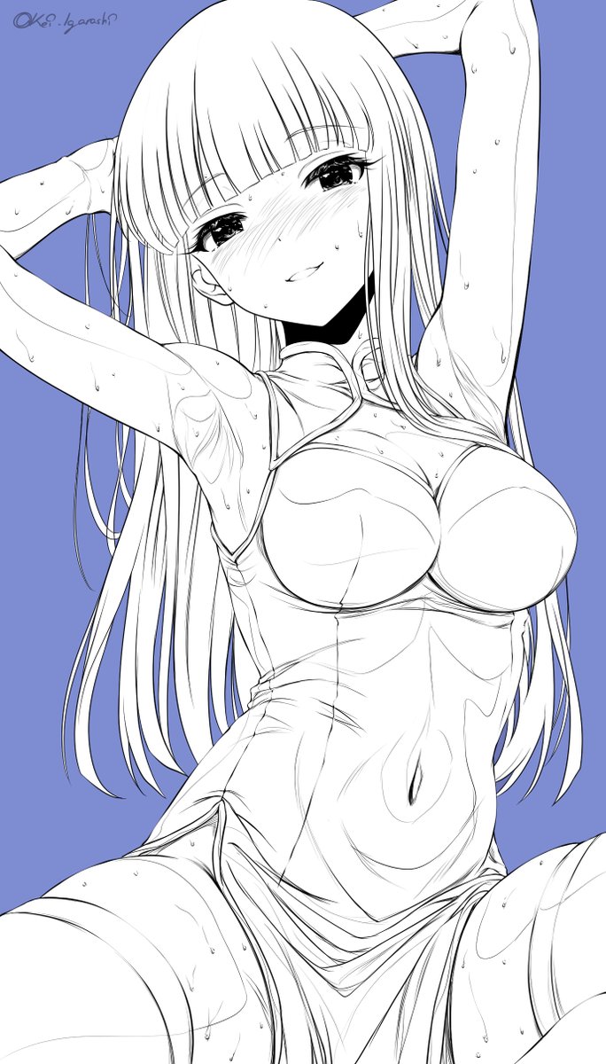 姉妹です（ぇ
2人のイラストを並べる時の為にポーズを合わせて描いていました（嘘
#佐城雪美
#黒川千秋