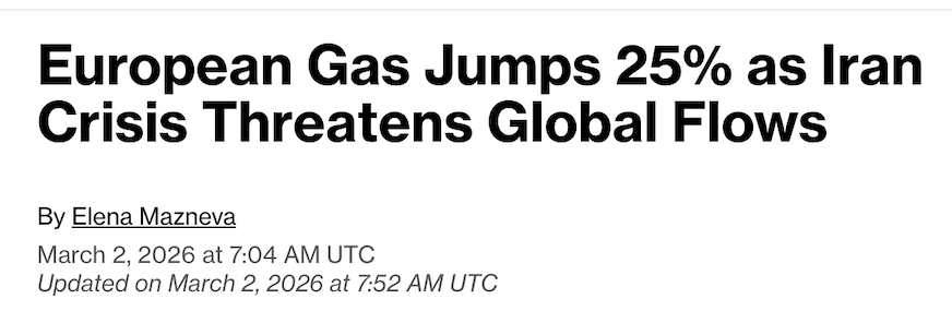 EU Ursula promised that by sanctioning cheap, reliable pipeline Russian gas, Europe had been liberated and energy diversified. 
In EU crazy land diversification means 100% depedance on US/Qatar LNG... what could possibly go wrong?
