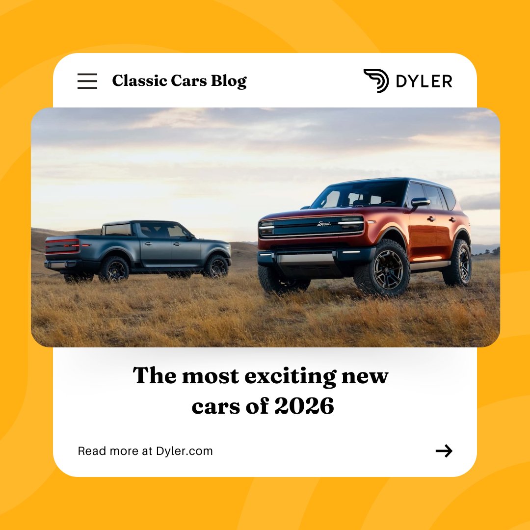 DylerNews's tweet photo. From analogue V12 masters to playful EV city cars - the most exciting new cars of 2026 are redefining what’s possible on wheels.

Learn more: https://t.co/29N2eSzDgr https://t.co/FdGtbk57NP