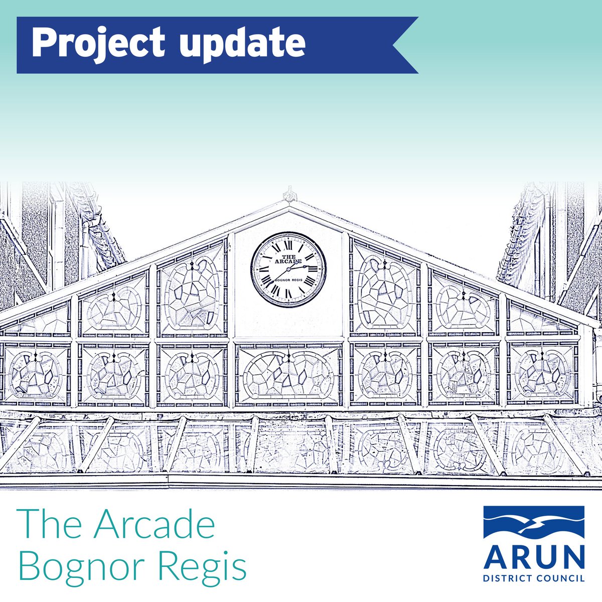 ArunDistrict's tweet photo. Following  essential repairs and restoration, the historic clock and stained glass are set to be re-installed above The Arcade in Bognor Regis. Read more about it here:  https://t.co/dCfQPZ2dCy https://t.co/LPCzwDX7gL