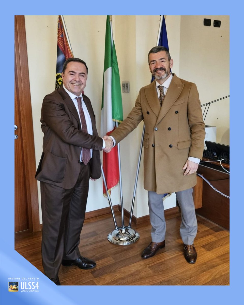 ulss10's tweet photo. Questa mattina Carlo Bramezza è arrivato nella sede generale di #ulss4 a San Donà di Piave, ed ha incontrato il sindaco Alberto Teso.  Il neo Direttore Generale conosce già l'#AziendaSanitaria Ulss4,considerato che già dal 2013 al 2021 aveva svolto lo stesso incarico.Buon lavoro! https://t.co/ajtLcAVhZW