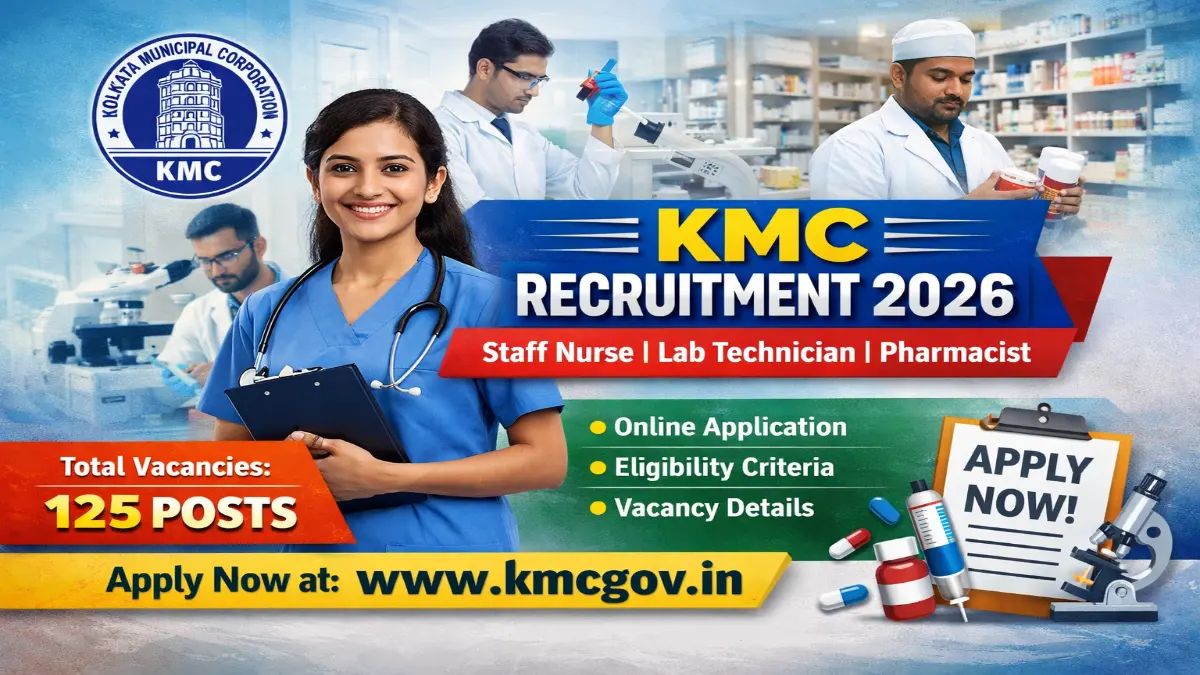Sarkari_Result1's tweet image. KMC Recruitment 2026 Out for 125 Staff Nurse, Lab #Technician &amp;amp; Pharmacist Online Form
@Sarkari_Result1 #SarkariResult 

Click Below Link To Apply 👇
sarkariresult.app/kmc-recruitmen…