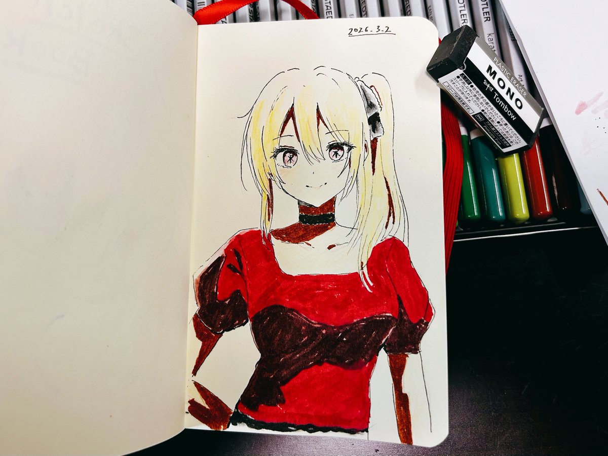 「最近密かに描いてるアナログ落書き」|三崎 のなかのイラスト