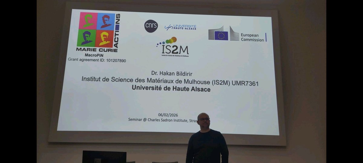 BildirirH's tweet photo. Last month was quite fruitful in case of exchanging ideas: i gave a seminar at Charles Sadron Institute to connect with @STELORG consortium and later i gave a talk at German Zeolite Conference #DZT2026 to disseminate our findings from MacroPiN funded by #msca @EU_Commission https://t.co/Sv8uThgqLj