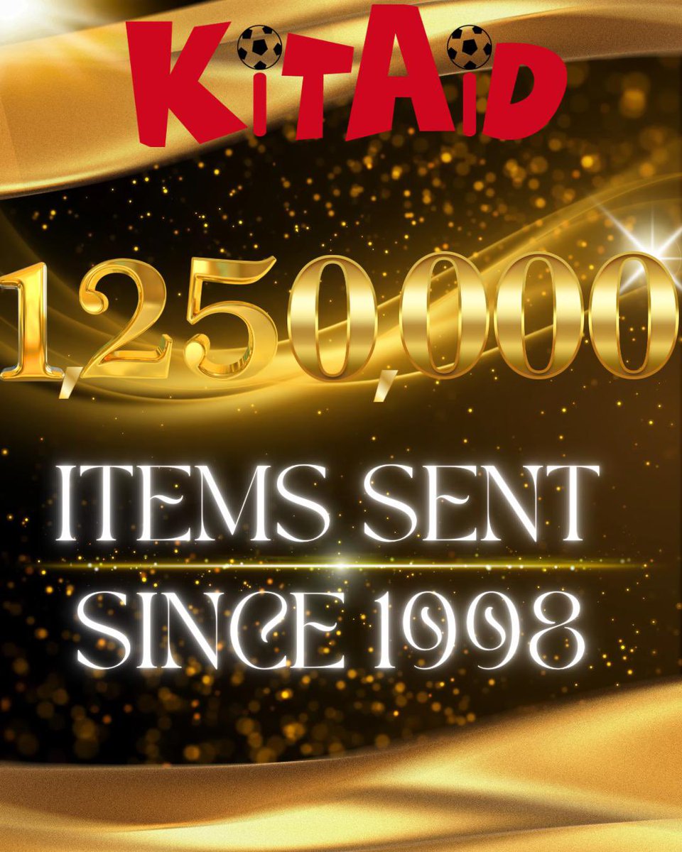 Fantastic news……

We have just reached our latest milestone and we have now donated a massive

1,250,000

items of kit since 1998.

Thank you to all of our volunteers and supporters.

<a href="/BBC3CR/">BBC Beds, Herts & Bucks</a> <a href="/Observer_Owl/">Watford Observer</a> <a href="/Mo_Farah/">Sir Mo Farah</a>