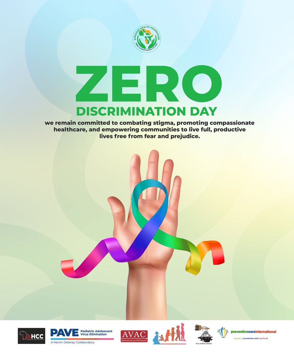 Afrovive_Health's tweet photo. We remain committed to combating stigma, promoting compassionate healthcare, and empowering communities to live full, productive lives free from fear and prejudice.
#RethinkRebuildRise
#ZeroDescrimination https://t.co/Om66Jg7N4e