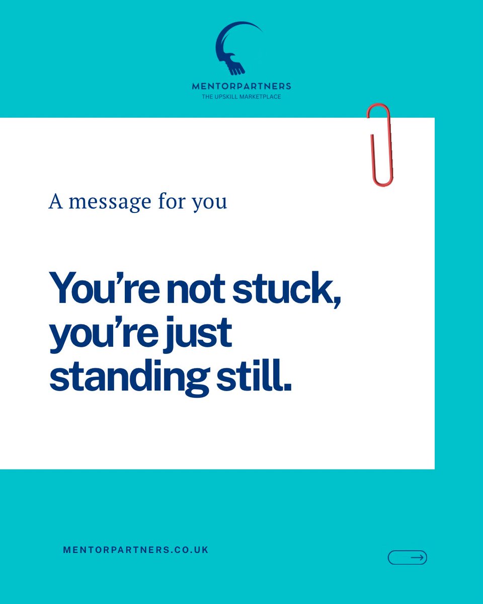 MentorPartners's tweet photo. Staying where you are is a choice.”

It’s easy to blame the job market, the economy, or luck.
But sometimes, the real shift starts with learning a new skill, asking for guidance, or simply deciding to try.

#MentorPartners #ProfessionalDevelopment #CareerTips #SkillBuilding https://t.co/KX8GMT8m0K