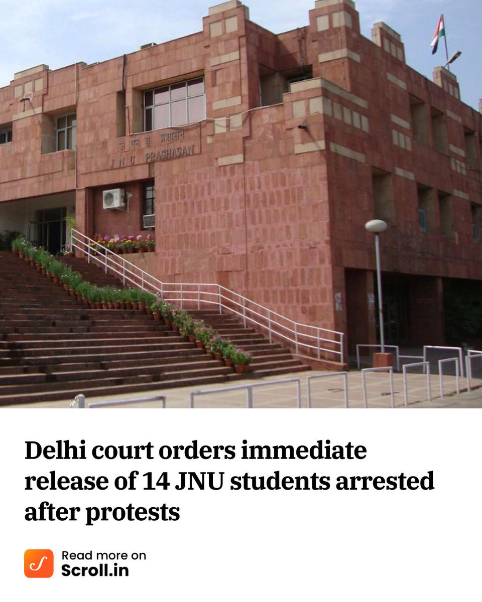 scroll_in's tweet image. Duty Magistrate Ravi of the Patiala House Court noted that if outstation verification was allowed to dictate continued incarceration without outer limits or alternate safeguards, the grant of bail may effectively become illusory.

Read more: scroll.in/latest/1091097…

#JNU