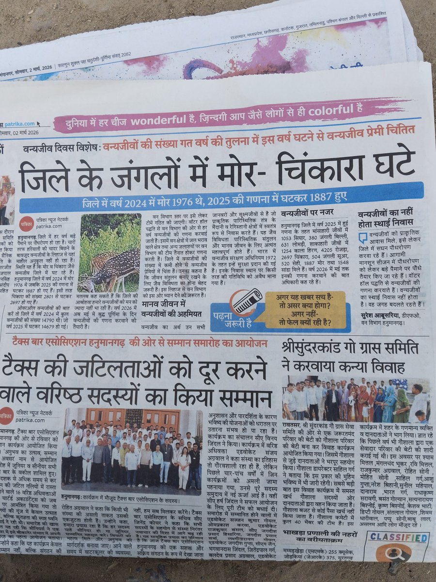 Tweet100tiwala's tweet photo. @byadavbjp @KVSinghMPGonda अगर शिकारियों पर कड़ी कार्रवाई नहीहोगी तो जंगली जीव नही बचेंगे।संबंधित विभाग अगर चाहेतो शिकारियों को पकड़ा जा सकताहै, सड़क पर लगे सीसीटीवीफुटेज देख कर - @PetaIndia शिकारियों पर कोई कारवाही नही हो रही है। 
#Mefcc 
#HanumangarhDFO 
#DmHanumangarh
#Nohar https://t.co/IZV45v3GbP