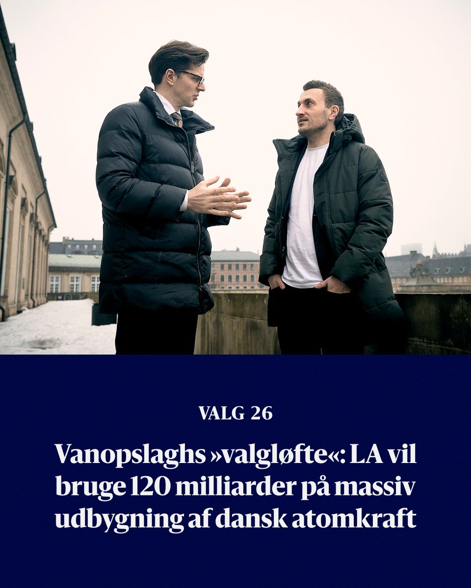 Liberal Alliance vil banke elafgiften i bund permanent. 

Mere kontroversielt vil partiet også bruge milliarder fra skrottede vindprojekter til at dække alle landets husstandes strømbehov med dansk atomkraft.
berlingske.dk/business/vanop…