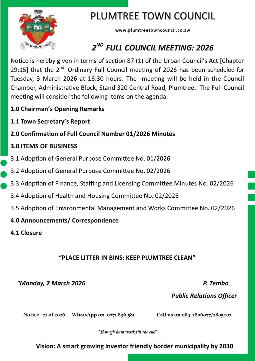 Plumtree Town Council tweet media