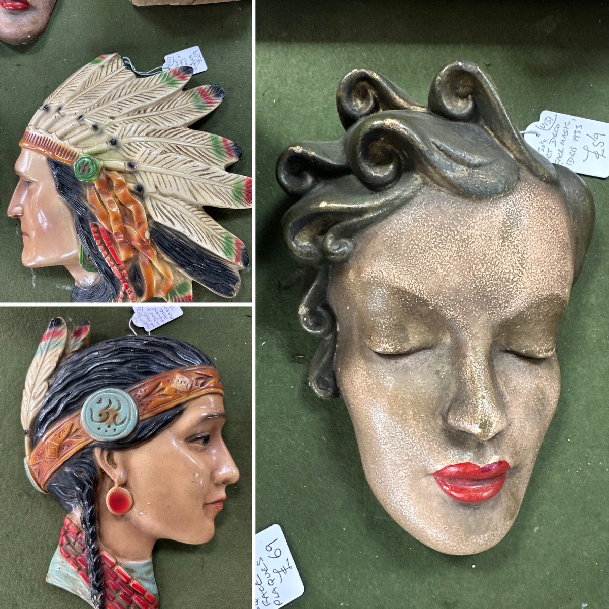 astraantiques's tweet photo. Good morning! Let’s get rid of those Monday blues and show you what we have in stock. 
Open 10-5pm 
#faceplaques #facemasks #astraantiquescentre #hemswell #lincolnshire https://t.co/QVjrPm73yN