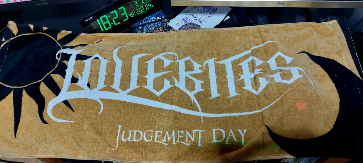 仕事終わった！😂 LOVEBITESのJudgment DAYタオルを入手しましま🤘