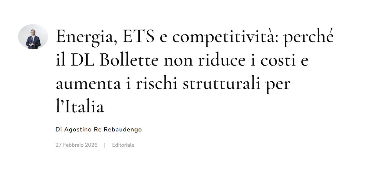 Come scrivevo venerdì scorso, basta un nuovo shock geopolitico per far aumentare il prezzo del gas e vanificare qualunque eventuale beneficio del DL Bollette. Chi come me, oltre ad approfondire la tematica, ha anche visitato di recente i Paesi del Golfo sa bene che questa