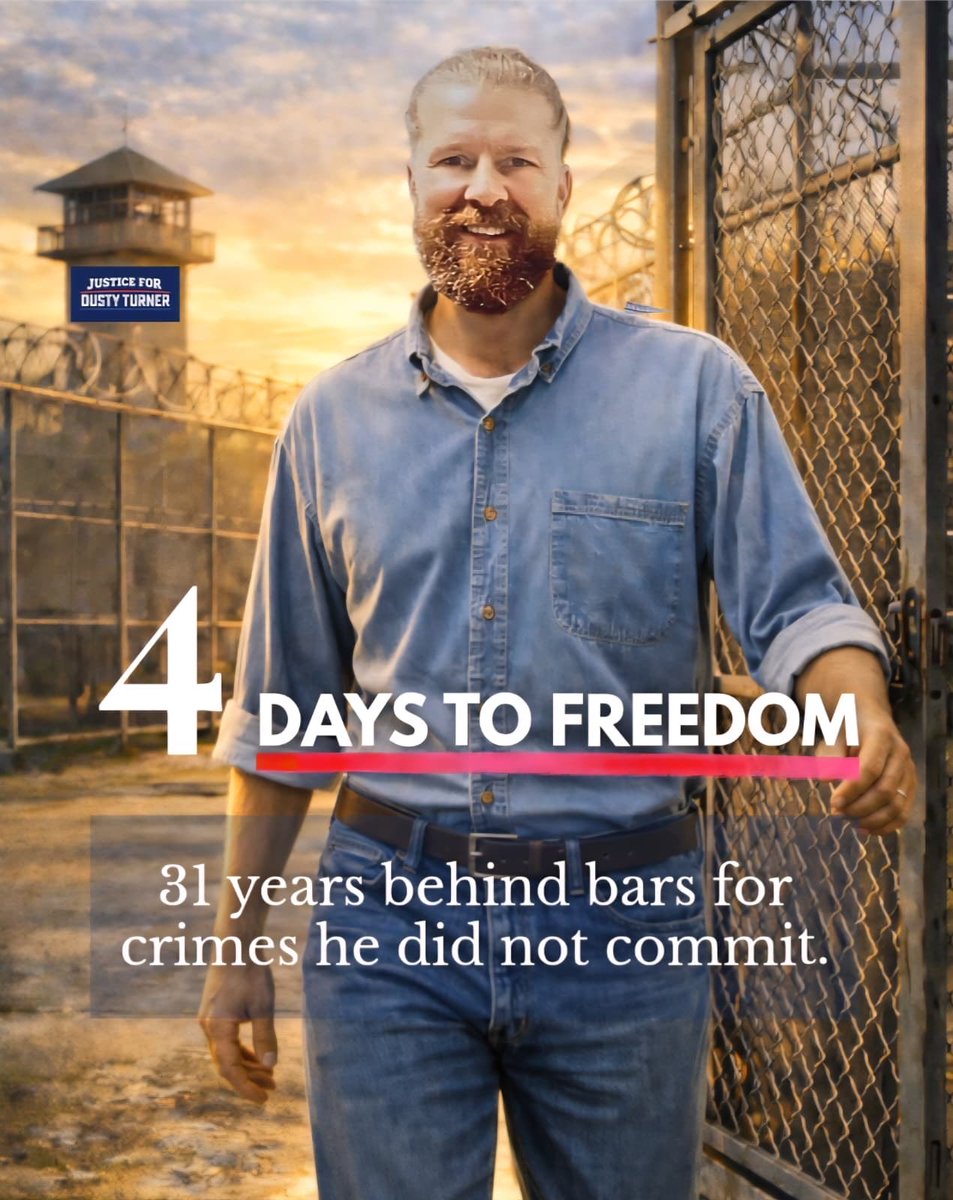 freedustyturner's tweet photo. As of right now, Dusty will NOT be allowed to walk out of the prison gates. Instead, he'll will be driven from the prison directly to his parole office. 

After 30 years and 8 months, that moment should not be taken from him.

We are asking every supporter to respectfully call and email:

Governor Abigail Spanberger —  804-786-2211 - Abigail.Spanberger@governor.virginia.gov 

Secretary of Public Safety & Homeland Security, Stanley Meador — 804-786-5351  stanley.meador@governor.virginia.gov 

#crime #wrongfulconviction #prisonstories #letdustywalk #freedustyturner