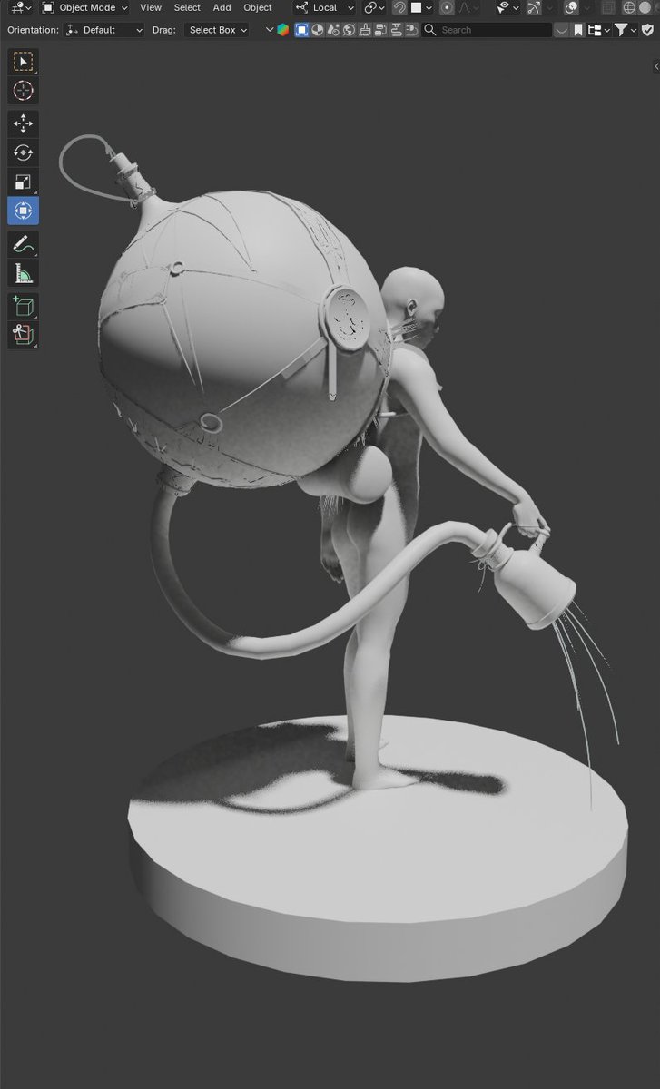 I thought out in 3D how the water tank would be attached to the back
#GoldenSprout