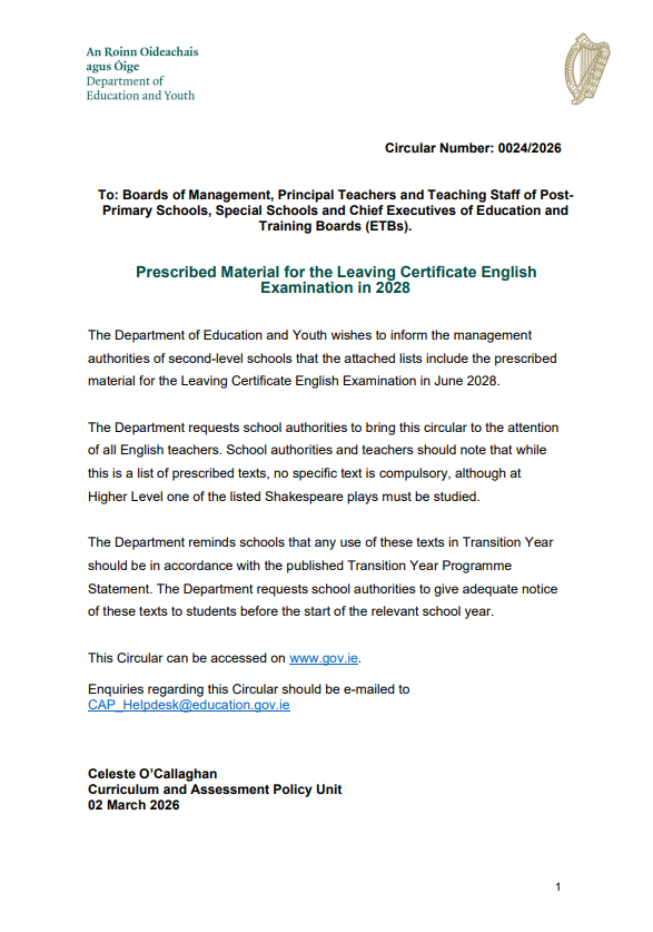 Oide English Post-primary tweet media