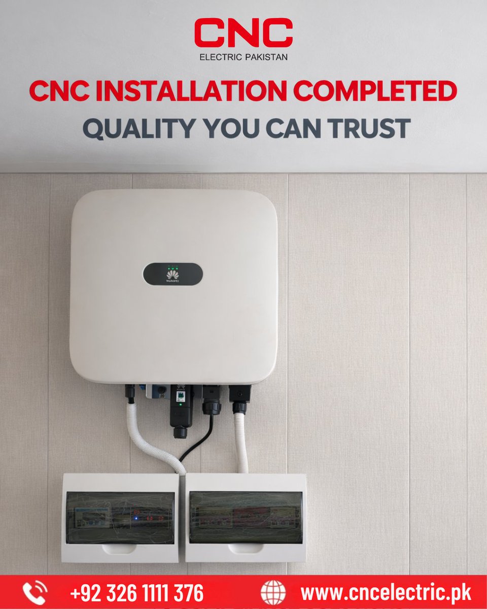 CNCPakistan1947's tweet image. Installation Completed | Quality You Can Trust

Trust CNC Electric Pakistan for your safety, protection, and reliability.

🌐cncelectric.pk
WhatsApp: 0326 1111376

#CNCElectricPakistan #CNCElectric #InstallationCompleted #SolarInstallation #ElectricalSafety