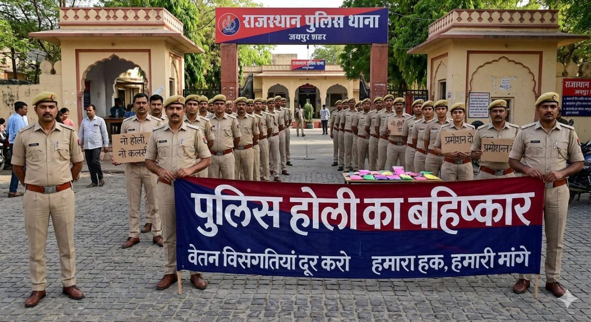shivraj6634191's tweet photo. #पुलिस_होली_बहिष्कार 
@1stIndiaNews @zeerajasthan_ @DrKirodilalBJP @JaikyYadav16 @HansrajGurjarR @BhagirathT47312 @RajCMO https://t.co/GAWPmzYwB7