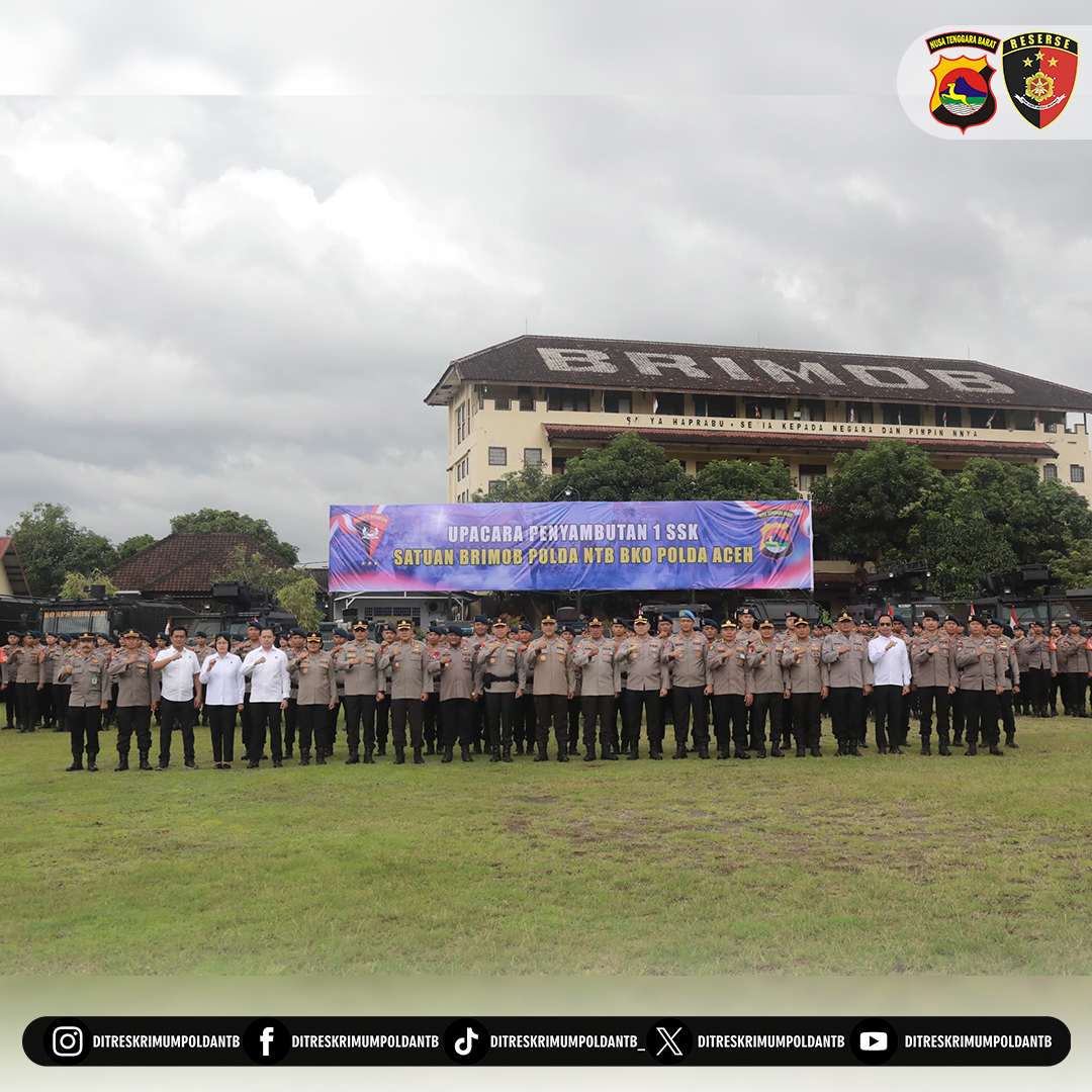 ditreskrimumntb's tweet photo. Dirreskrimum Polda NTB Kombes Pol Arisandi, S.H., S.I.K., https://t.co/ru3WjHOCEd. Mengikuti Upacara Penyambutan Personel Satbrimob Polda NTB Yang Melaksanakan Tugas BKO Polda Aceh 2025 Dalam Rangka Giat Aman Nusa II Tanggap Bencana yang berlangsung di Mako Satbrimob Polda NTB https://t.co/eNqABnQH6N