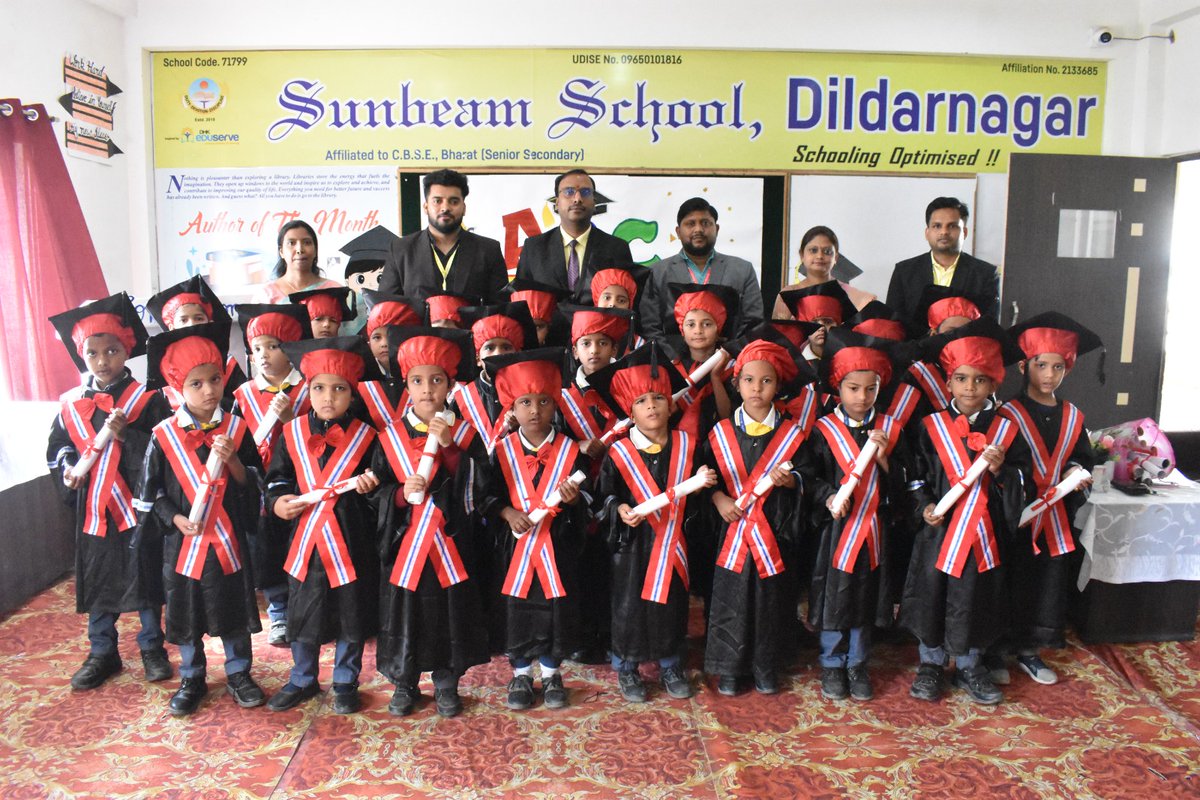 SunbeamDLN's tweet photo. Tiny steps, big dreams! 💫
The KG2 Convocation Ceremony 🎓 at Sunbeam School Dildarnagar was a celebration of growth, laughter, and new beginnings. Our young achievers are ready to shine brighter as they move ahead toward a promising future. 🌈📚 https://t.co/vxKR9ymXUd
