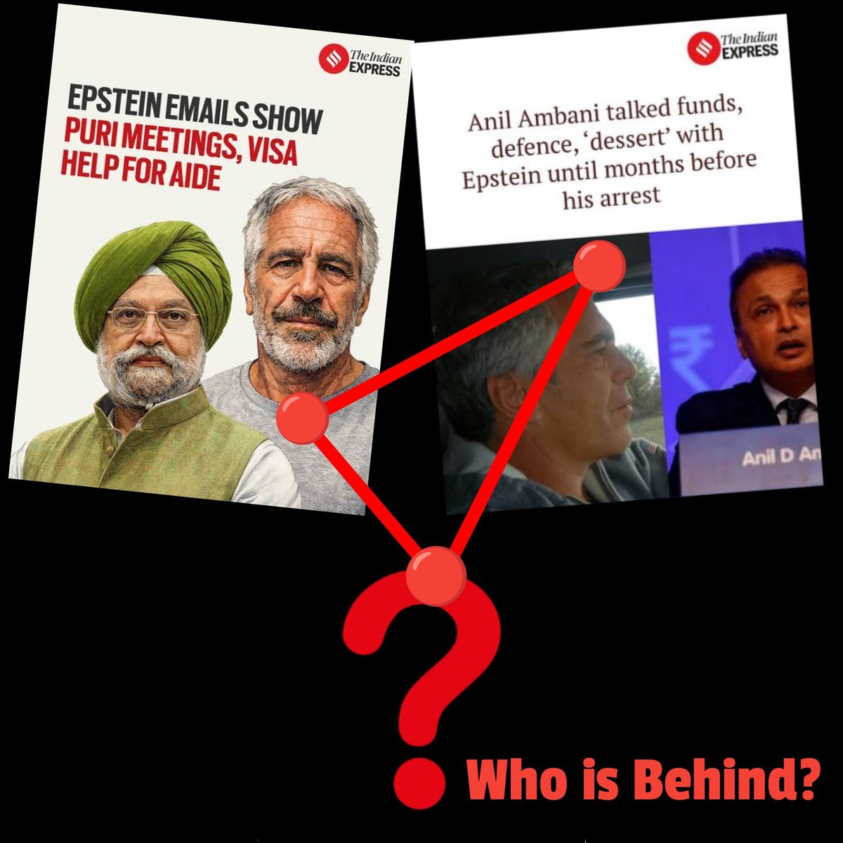 ⚠️ IRANAN MISSILES FLYING…..

While the World Watches Iran vs Israel/US War Explode…

DON'T YOU DARE FORGET India's Darkest, Filthiest Chapter.

Hardeep Puri — 62 Emails, 14+ Secret Meetings, visa help for #Epstein's aide While Pitching Modi's 'Digital India'.

Anil Ambani —